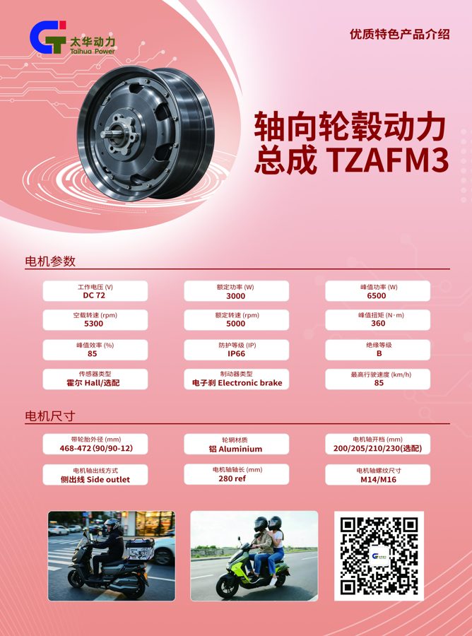轴向轮毂动力总成 TZAFM3